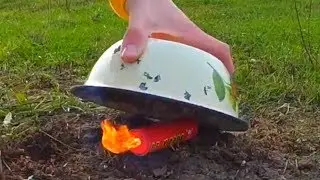 ЗАПУСК КАСТРЮЛИ ПЕТАРДАМИ !НЕ ПОВТОРЯТЬ!