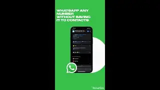 How to WhatsApp Any Number Without Saving it to Contacts! #shorts #iPhone #WhatsApp