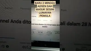 Penghasilan youtube 2 Minggu