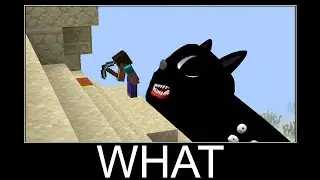 Scary Giant Cartoon Cat Hunter in Minecraft wait what meme part 135