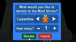 Donating A Turpentine To The Wind Shrine! | Bee Swarm Simulator