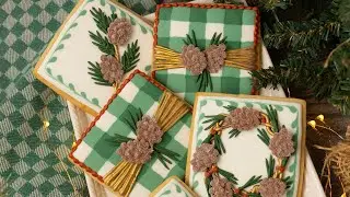 How To Decorate Christmas Cookies With Royal Icing Pine Cones
