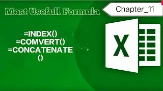 Use Of Excel Functions Index ll Convert ll Concatenate ll Use full Formulas in Microsoft Excel