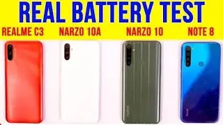Narzo 10,10A vs Redmi Note 8, Realme C3: Battery Drain Test | Charging Test | PUBG Heating [Hindi]🔥🔥