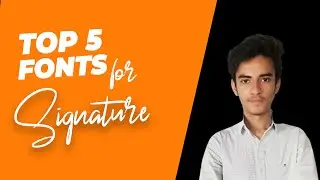 5 Amazing Fonts for Signature Logos | Signature Logo | Graphic Designing | Tech tube