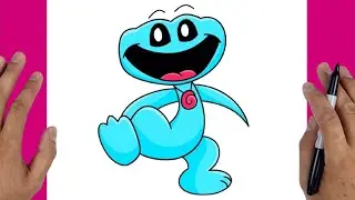 How to Draw Cyan Rainbow Friend as a Smiling Critter 🌈😊