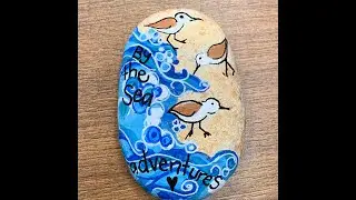 Dabbing sand colour rock painting tutorial - Quick Technique video
