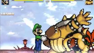 Mugen 1.0: Super Luigi(me) vs king bowser(CPU)