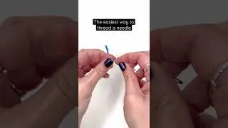 HOW TO: thread a yarn needle the easiest way. #shorts #crochettips #sewingtips #yarn #theknottyboss