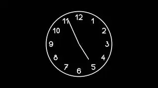 12 hours clock black screen | Black Screen Background Video | Clock black screen