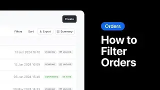 How to Filter Orders