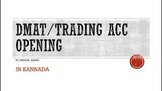 SHARE MARKET-02: Dmat Account opening Process in Kannada