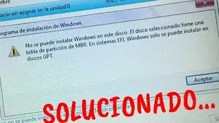 Windows can only be installed on GPT disks SOLUTION