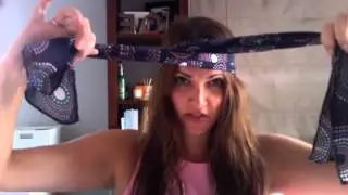 How to tie a head scarf part 1