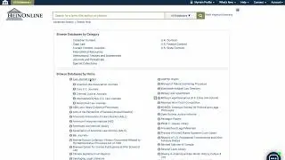 Intro to Legal Research 2023: HeinOnline