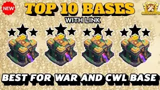TOP 10 BEST TH14 WAR / CWL BASE WITH LINK + REPLAY || TH14 WAR BASE ANTI 3 STAR || TH14 BASE 2024