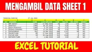 Cara mengisi data Sheet2 dari Sheet1 menggunakan rumus VLOOKUP