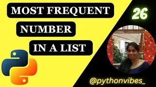 Most Frequent Element in List|Common Element Array | 
