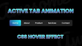 How to Create Animated Tab Navigation in HTML & CSS