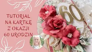 Klasyczna elegancja czyli czerwień i złoto na kartce urodzinowej