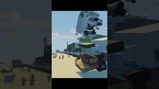 Train vs Cars in Minecraft #shorts