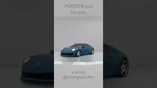 Porsche 911 ❗️ low poly 3d car ❗️Blender