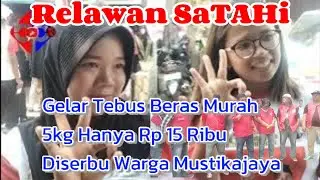 SaTAHi Kembali Gelar Tebus Beras Murah, Warga Mustikasari: Pak Tri Menang, Rakyat Senang