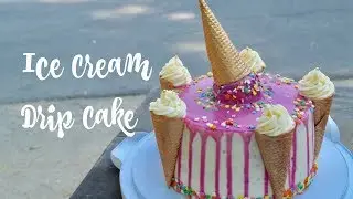 How to Make a Strawberry Cheesecake Ice Cream Drip Cake