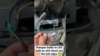 Led headlight install on e34
