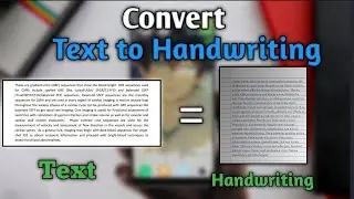 Convert text to handwriting  | Text to Handwriting | Assignment Trick | Mandal Ji