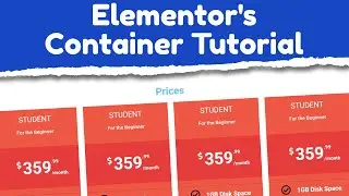 How to use the new Elementor's Container | Flexbox Tutorial