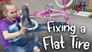 How To Repair Bicycle Tire  -  Kids teach how to Change Inner Tube