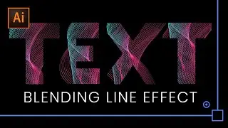 Text with Blending Vector Lines Effect | Follow Along Tutorial | Adobe Illustrator