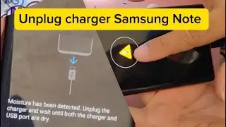 Moisture has been detected. Unplug the charger and wait until both the charger and USB port are dry