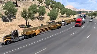 ATS convoy w/ ReggieDaBodyguard _Moblie Barrier haul to Cali!!