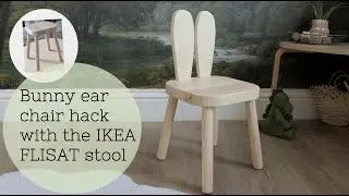 EASY furniture hack, bunny ears for an IKEA FLISAT stool