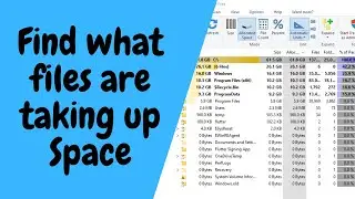 Find what files are taking up your hard drive space