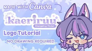 Making a Vtuber Logo + Animated Intro using Canva Tutorial [No drawing required]