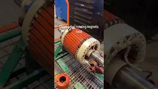 3 phase moter , rotor rotating magnetic field #electrical #moter #magneticfield