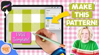 Easy Gingham Fabric Pattern Tutorial in Procreate (Free Template Included!)