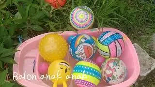 SERU!!!Lempar lempar bola basket,bola tanduk,bola sepak,bola semangka