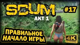 SCUM ➤ 4К. АКТ 1. Глава 17: ПРАВИЛЬНОЕ НАЧАЛО ИГРЫ | СКАМ 2023 | КАК ИГРАТЬ НОВИЧКУ.