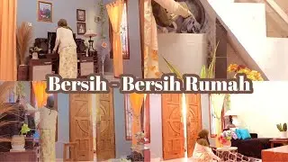Bersih bersih rumah sederhana || ganti gorden dan sarung bantal sofa || ganti karpet