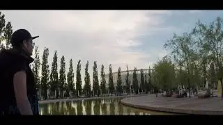 Закат на стадионе