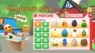 Открываю яйца в Adopt me💖 Выпало 3 леги?!😱