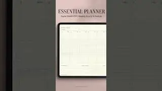 Start minimal and efficient planning with simple weekly scheduler. #weeklyplanner #goodnotes5 #굿노트
