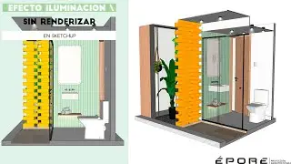 Cómo poner Iluminación sin RENDERIZAR desde SketchUp /