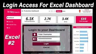 HOW to make an EXCEL DSHBOARD INTERACTIVE (Add user login to your excel dashboard)