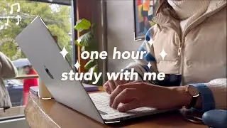 One hour study with me at a coffee shop, chill lofi music
