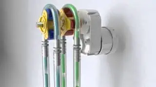 peristaltic pump operation brushless rotors 3D animation